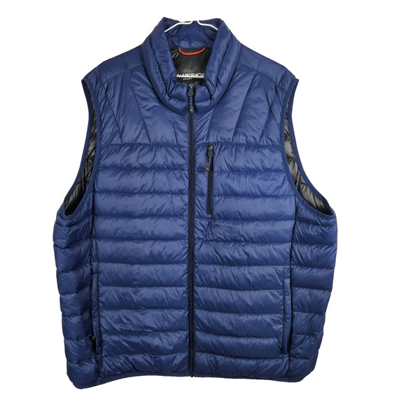 Hawke & Co Mens Duck Down Puffer Vest Size 2XL Sport Performance Blue Nylon - Picture 1 of 5